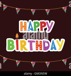 Set of color Birthday candles Stock Vector