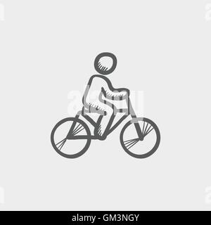 Racing bike sketch icon Stock Vector