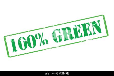 One hundred percent green Stock Vector