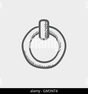 Power button sketch icon Stock Vector