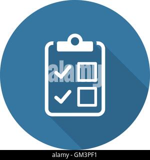 Appointment Request and Medical Services Icon. Flat Design. Long Stock Vector
