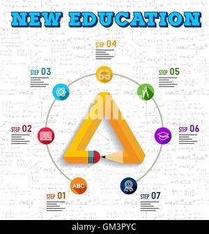 Education infographic design Stock Vector