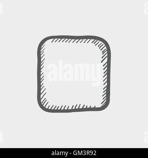Stop button sketch icon Stock Vector