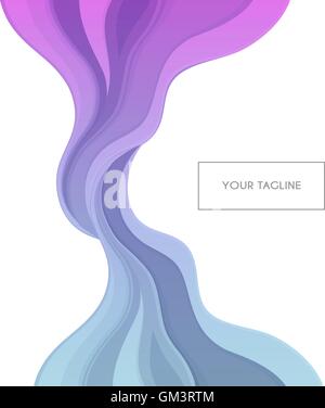 Colored waves design template Stock Vector