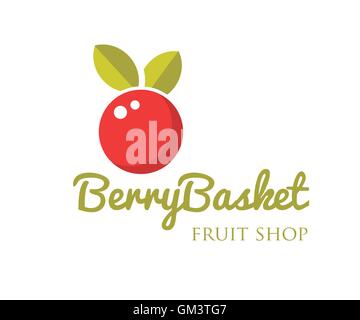 Vector modern bright berry logo Stock Vector