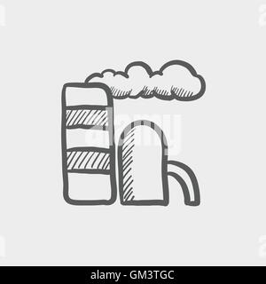E-station sketch icon Stock Vector