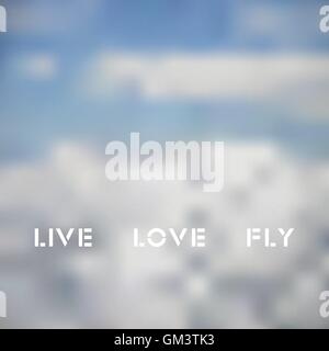 Background with blured sky and clouds Stock Vector