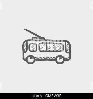 Bus sketch icon Stock Vector