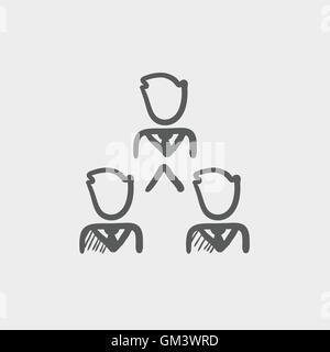 Business team sketch icon Stock Vector