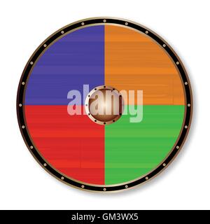 Round Viking Shield Stock Vector
