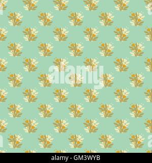 Floral seamless pattern in retro style ornament Stock Vector