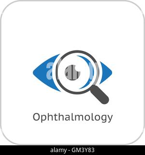 Ophthalmology and Medical Services Icon. Flat Design. Stock Vector