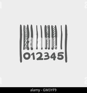 Barcode sketch icon Stock Vector