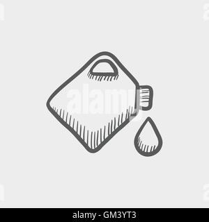 Gas container sketch icon Stock Vector