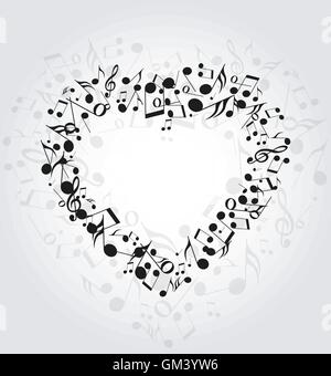 Heart music Stock Vector