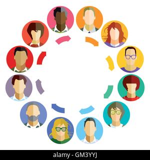 Concept for business teamwork, Brainstorm Stock Vector