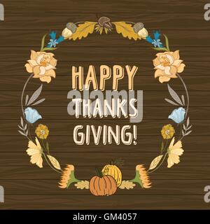 Thanksgiving Day Vector Card Stock Vector