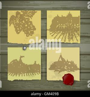 set of wine labels Stock Vector