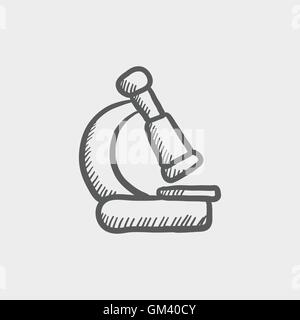 Microscope sketch icon Stock Vector