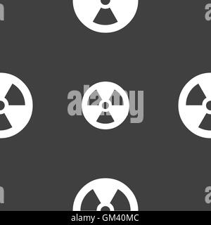 radiation icon sign. Seamless pattern on a gray background. Vector. Seamless pattern on a gray background. Vector Stock Vector