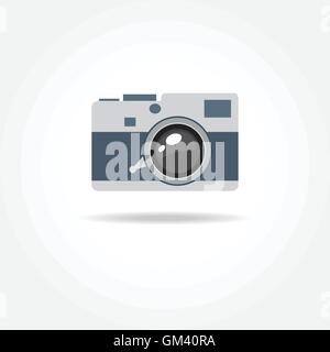 Abstract camera logo. Vector logotype design. Stock Vector