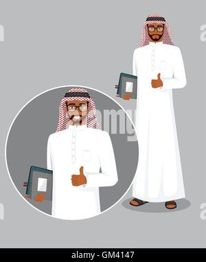 Arabic man character image Stock Vector