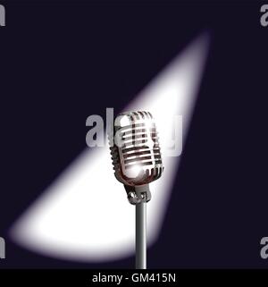 Retro Stage Microphone Stock Vector