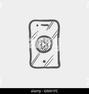 Volume control sketch icon Stock Vector