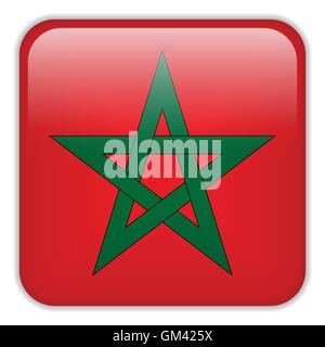 Morocco Flag Smartphone Application Square Buttons Stock Vector