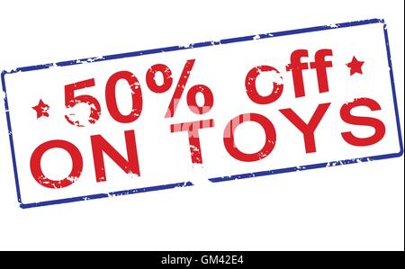 Fifty percent off on toys Stock Vector