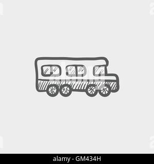 School bus sketch icon Stock Vector