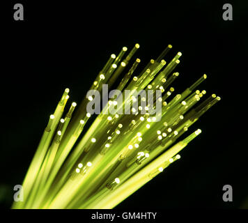 Internet technology fiber optic background Stock Photo