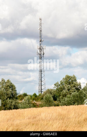 Vodafone mobile telecom mast at Beazley End in Essex. Stock Photo