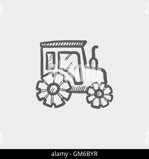 Offroad car sketch icon Stock Vector