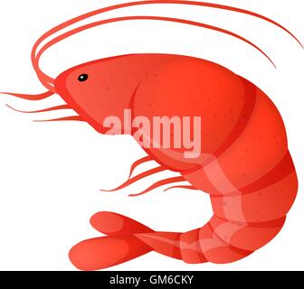 Red shrimp Stock Vector