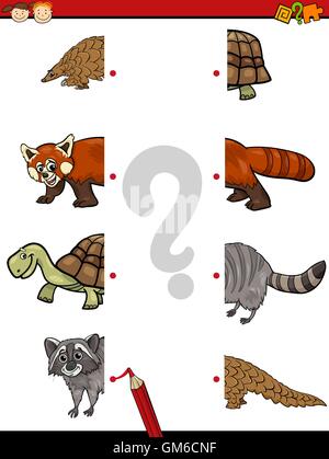game of halves for children Stock Vector