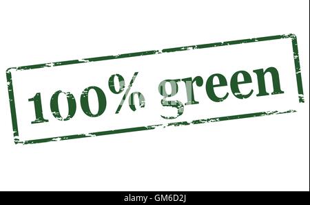 One hundred percent green Stock Vector