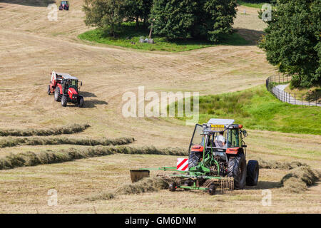 Hay making in Cumbria Stock Photo