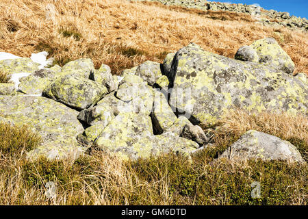 Big stones, Chopok, Low Tatras, Slovak republic. Hiking theme. Beauty in nature. Stock Photo