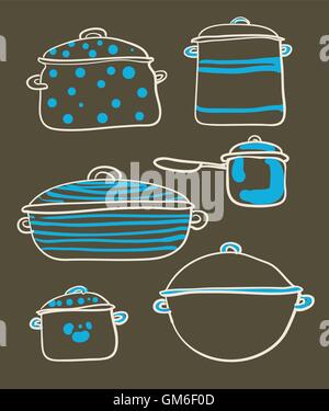 Cookware set Stock Vector