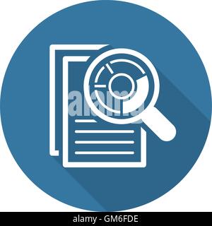 Audit Icon. Business Concept. Flat Design. Stock Vector