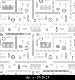 USSR metal building block pattern Stock Vector