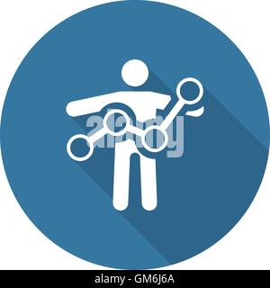 Business Progress Icon. Flat Design. Stock Vector