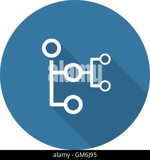 Mind Map Icon. Business Concept. Flat Design. Stock Vector