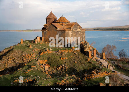 Hayravank Monastery on shore of Lake Sevan in Armenia. Stock Photo