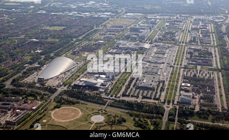 aerial view of Milton Keynes town centre, UK Stock Photo
