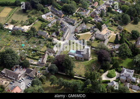 aerial view of the Oxfordshire village of Steeple Aston, UK Stock Photo