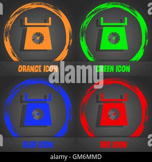 kitchen scales icon sign. Fashionable modern style. In the orange, green, blue, red design. Vector Stock Vector