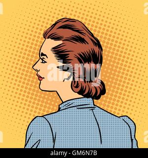 Business woman in profile Stock Vector