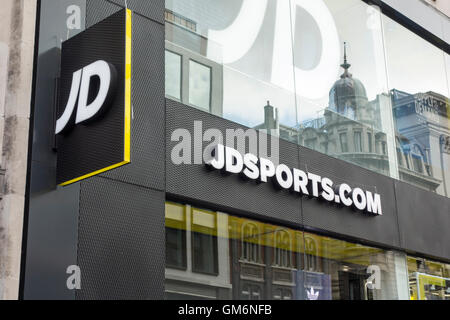 JD Sports shop front, Oxford Street, London, UK Stock Photo